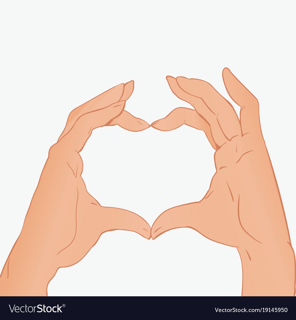 Сердечко из рук вектор