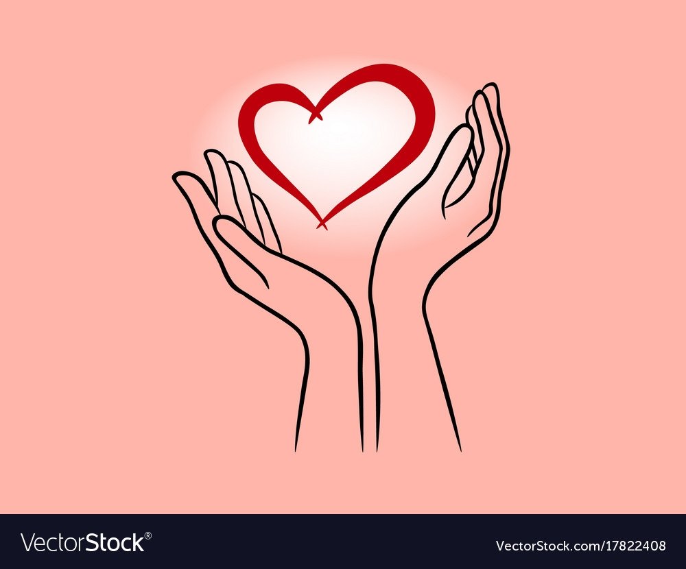 Сердце из рук парня