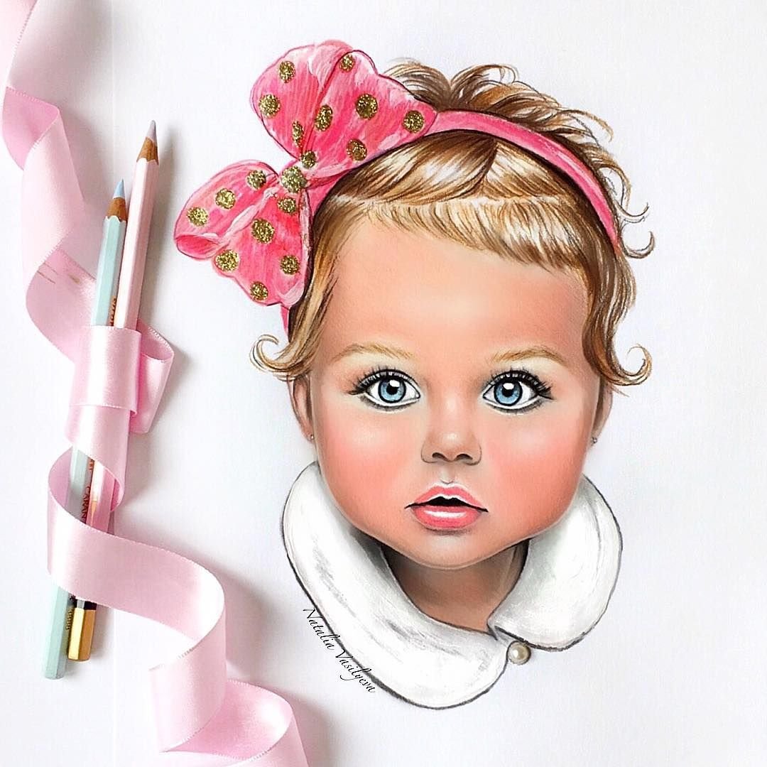 Рисуем детское личико