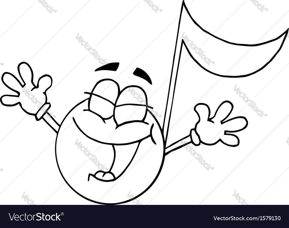 Раскраска Веселые нотки для детей