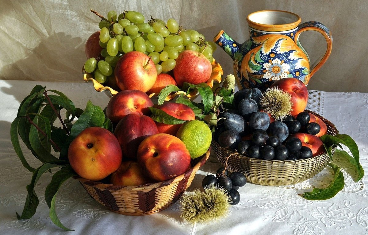 «Натюрморт с фруктами и виноградом» Клод Моне