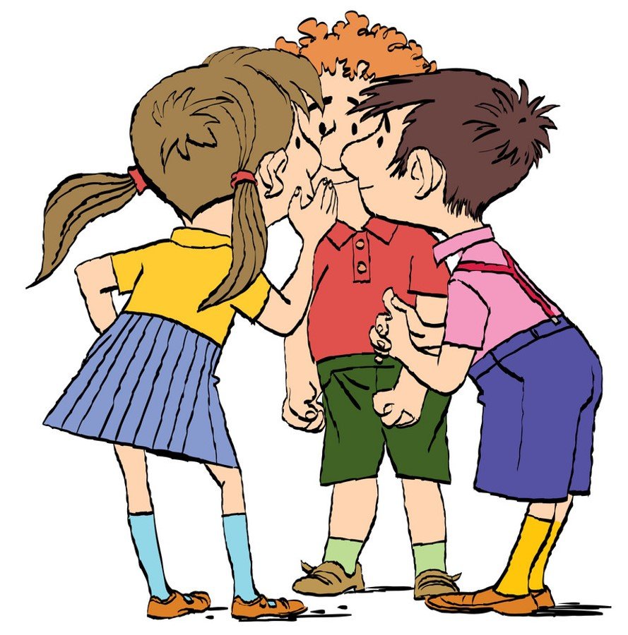 Мальчик и девочка шепчутся