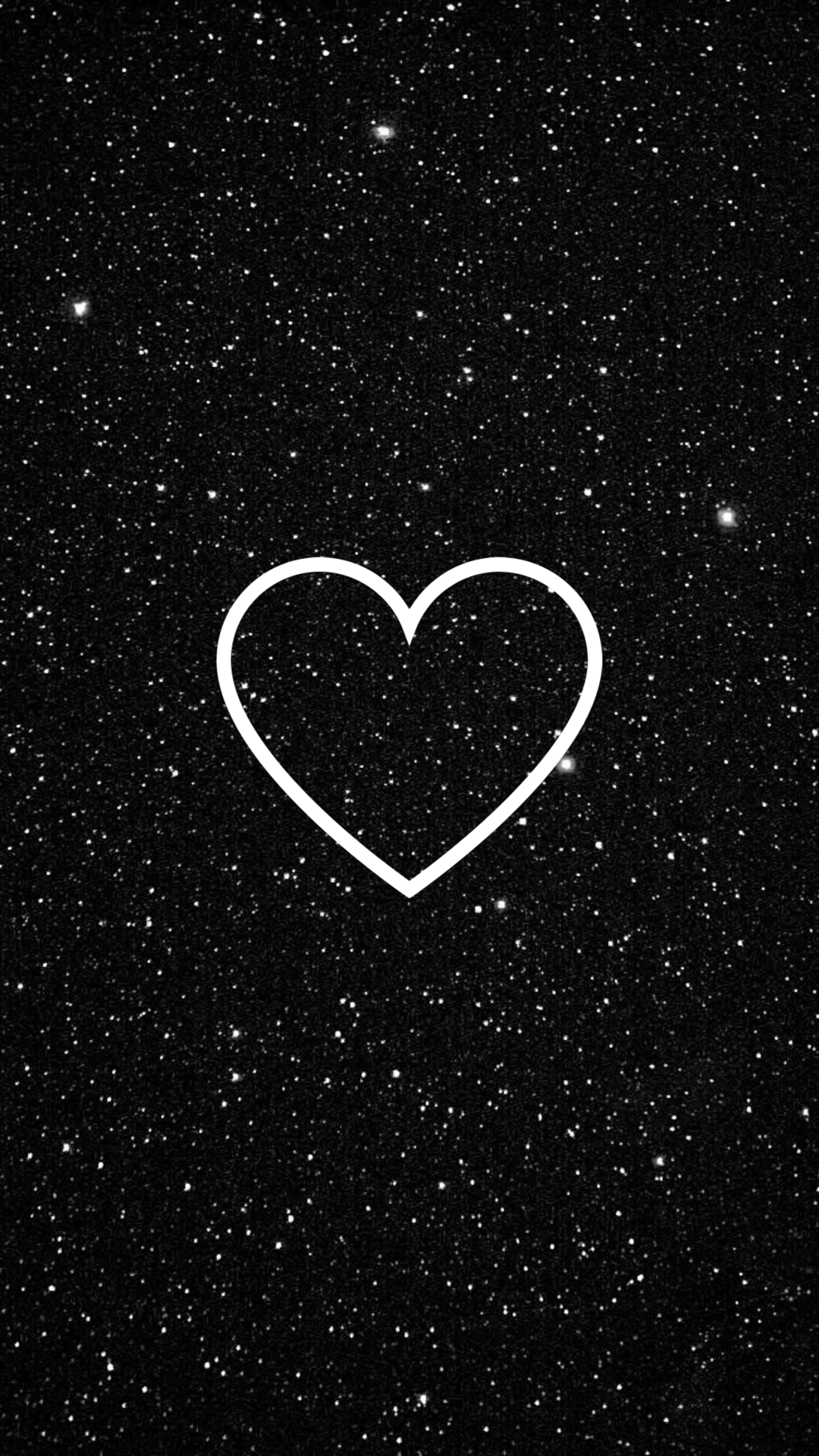 Обои с сердечком в черном виде