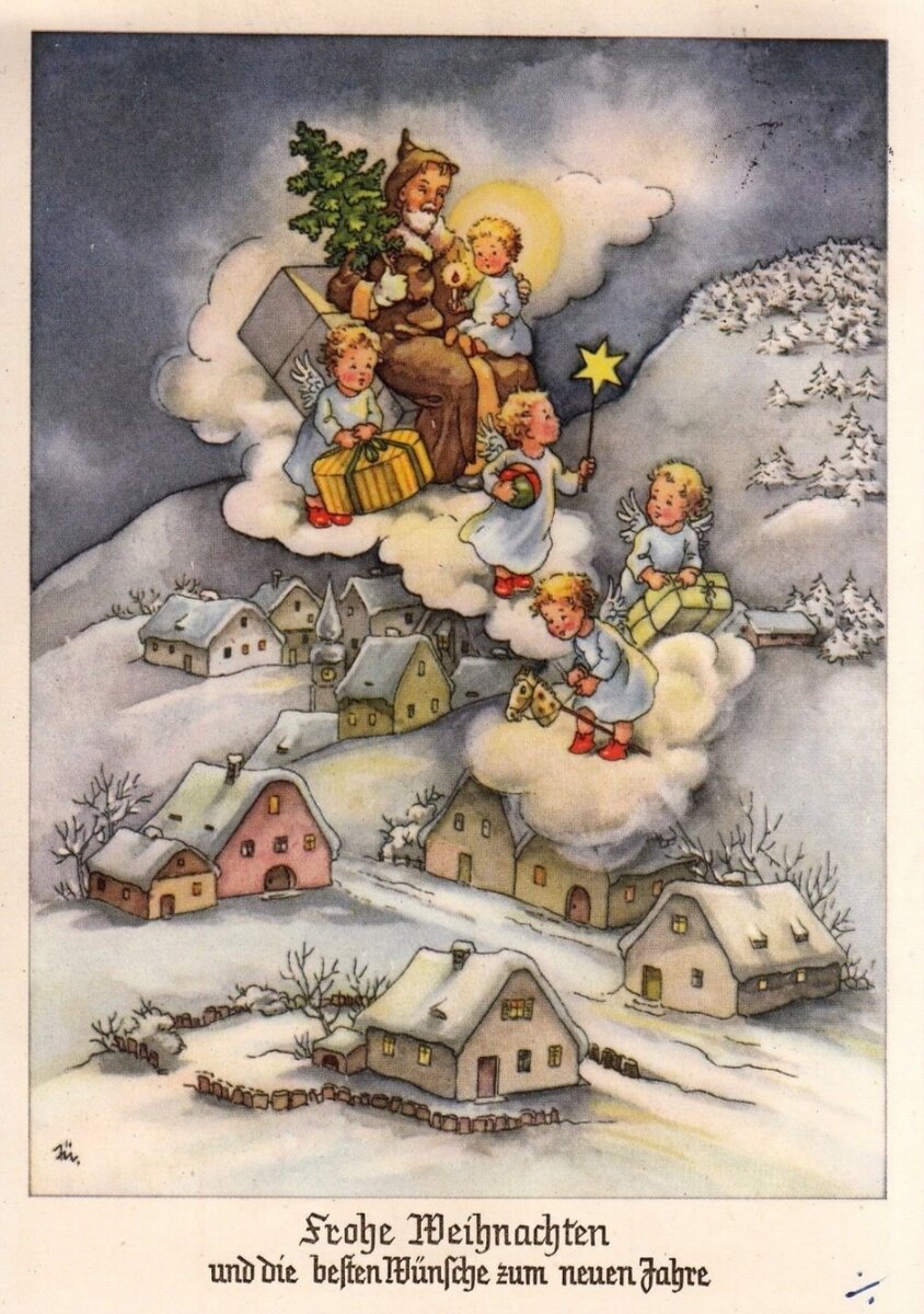 Рождественская открытка в Германии
