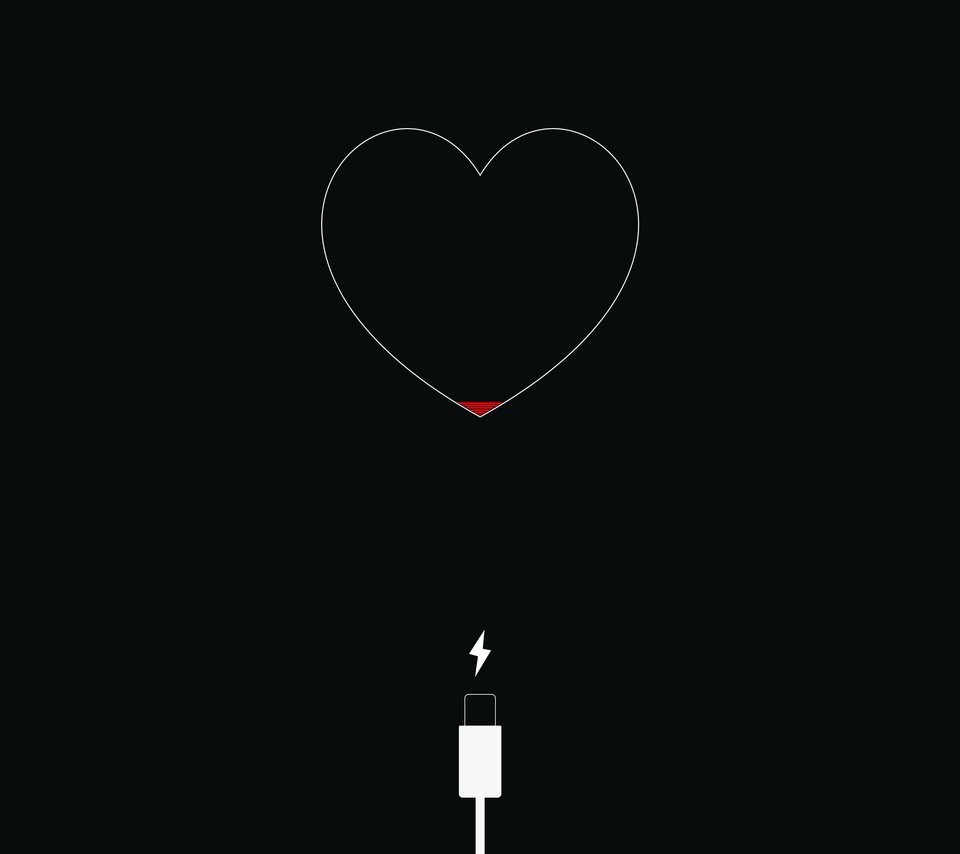 Красивое черное сердечко