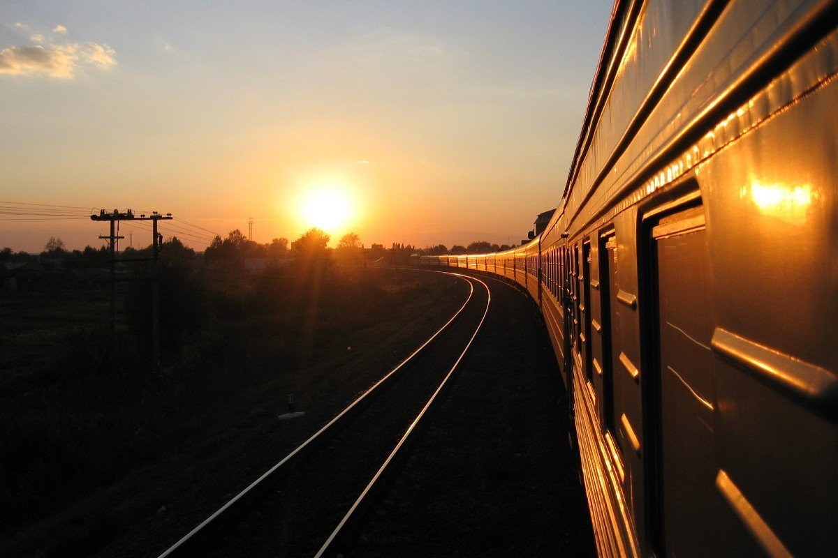 Красивый вид из поезда