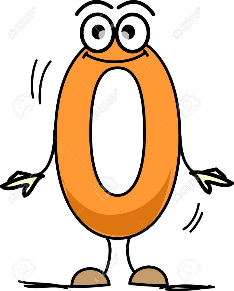 Цифра 0 для детей с глазками