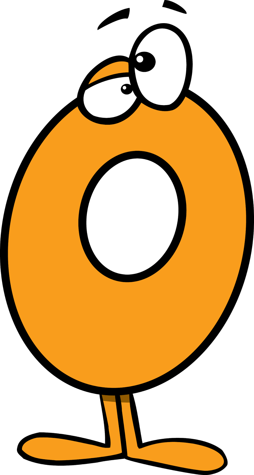 Цифра 0 мультяшная