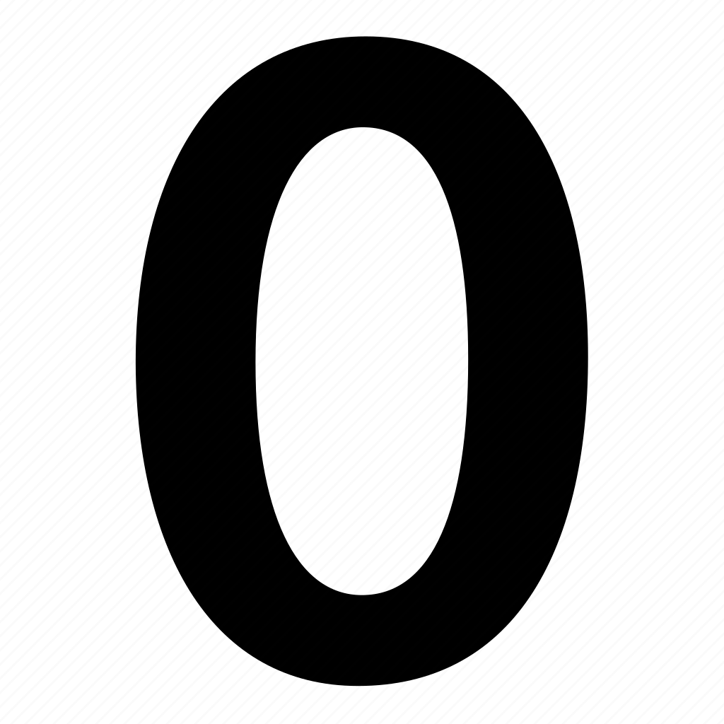 Цифра 0 черная