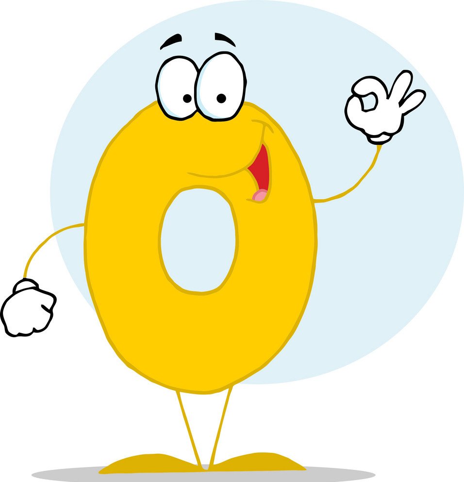 Цифра 0 мультяшная