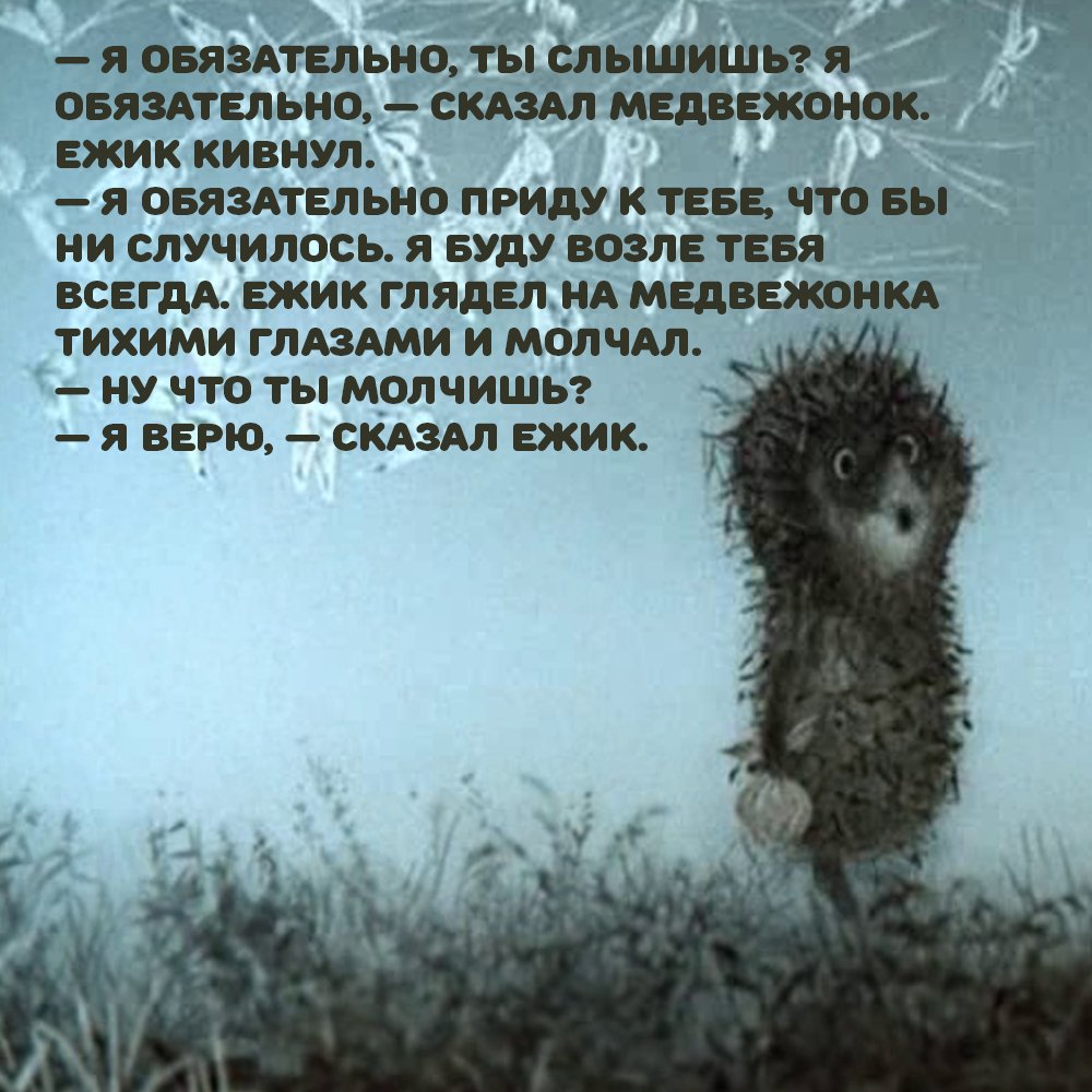 Ежик из мультфильма Ежик в тумане