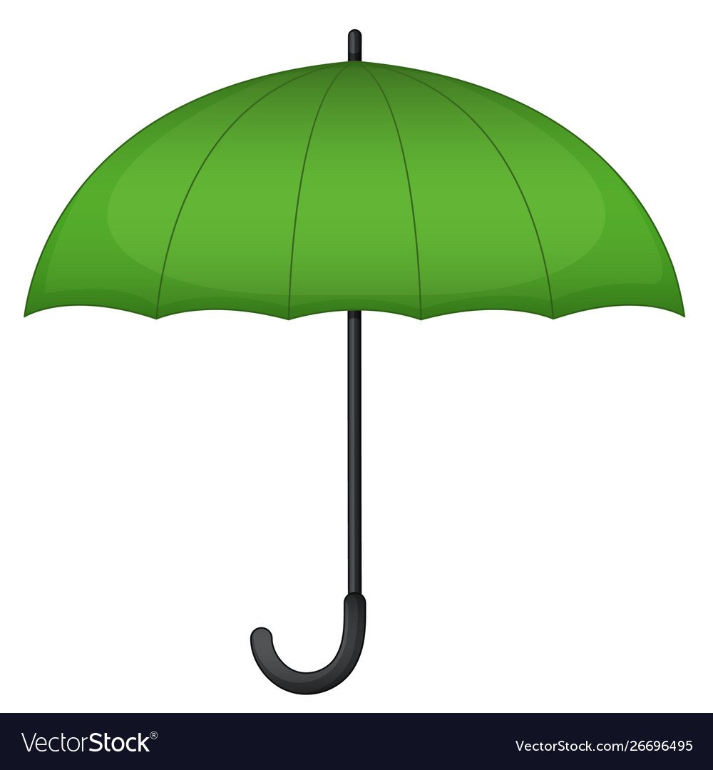 Зеленый зонтик для детей