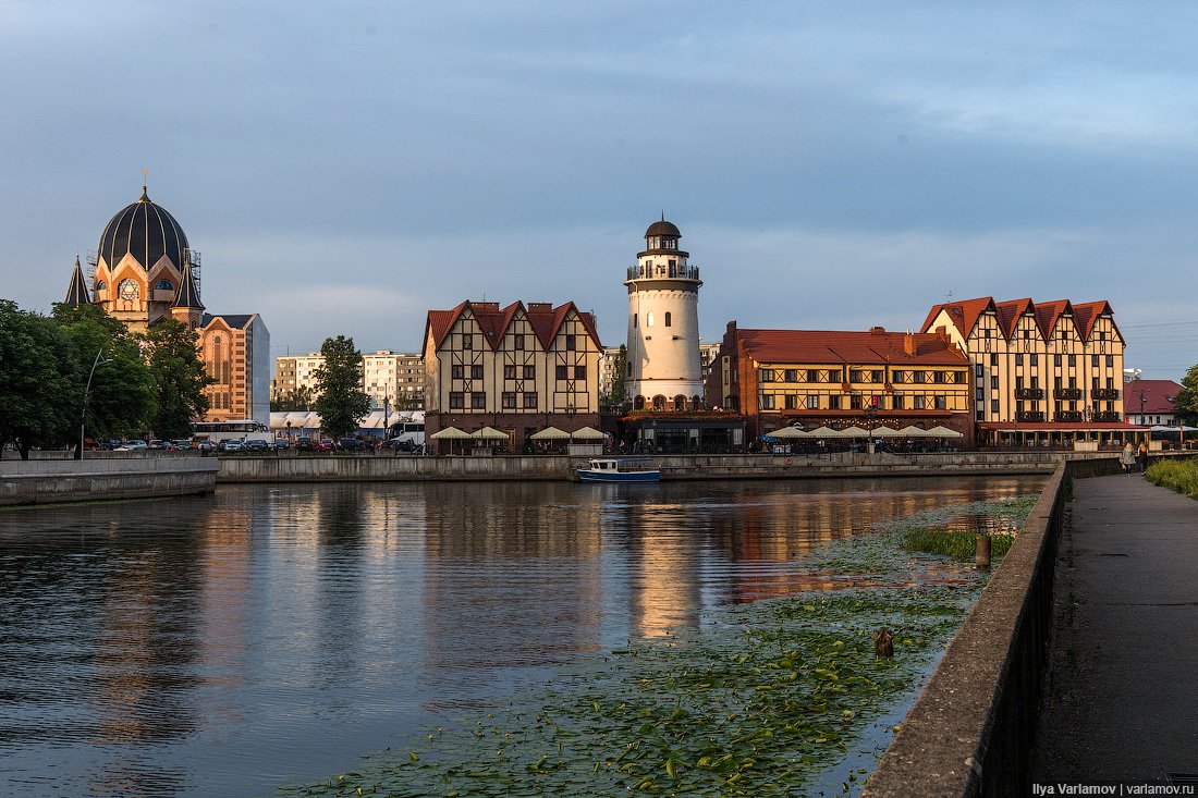 Рыбная деревня и синагога в Калининграде