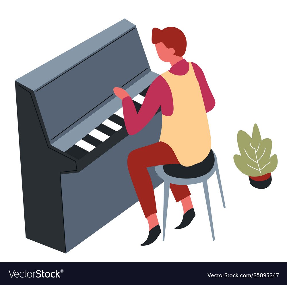 Пианист иллюстрация