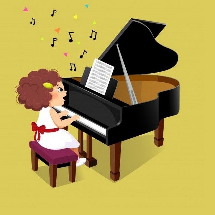 Изображение человека играющего на пианино для детей