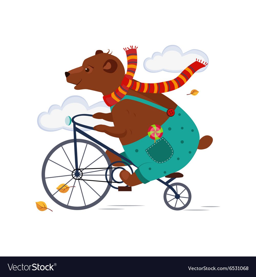 Медведь наивелосипеде