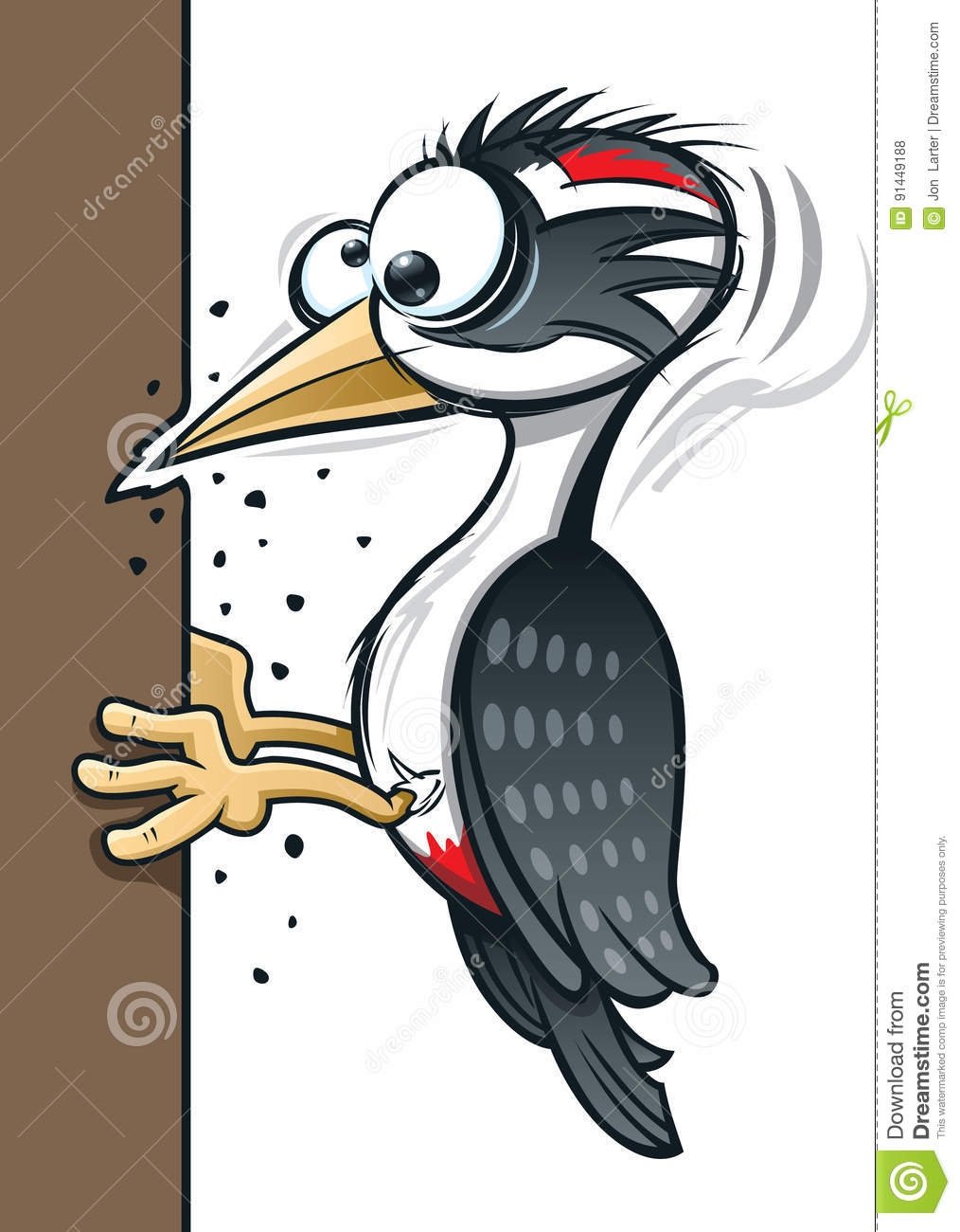 Дятел мультяшный