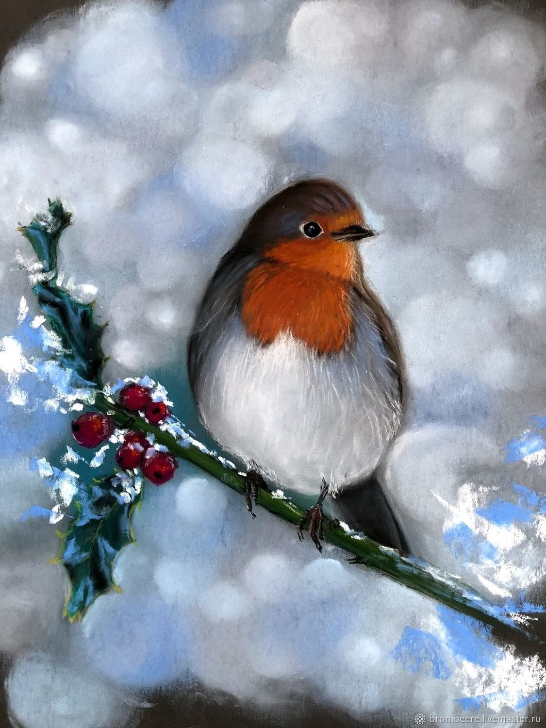 Птица Малиновка в живописи