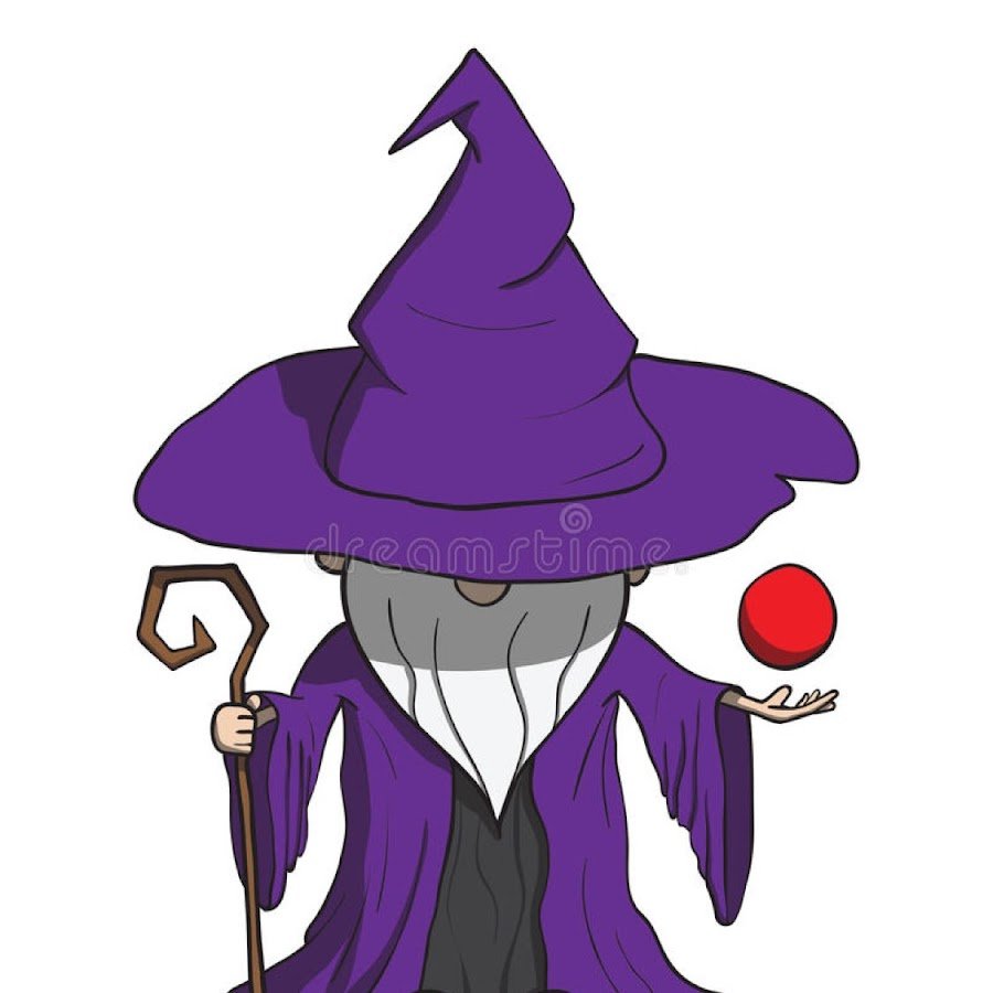 Злой волшебник на прозрачном фоне