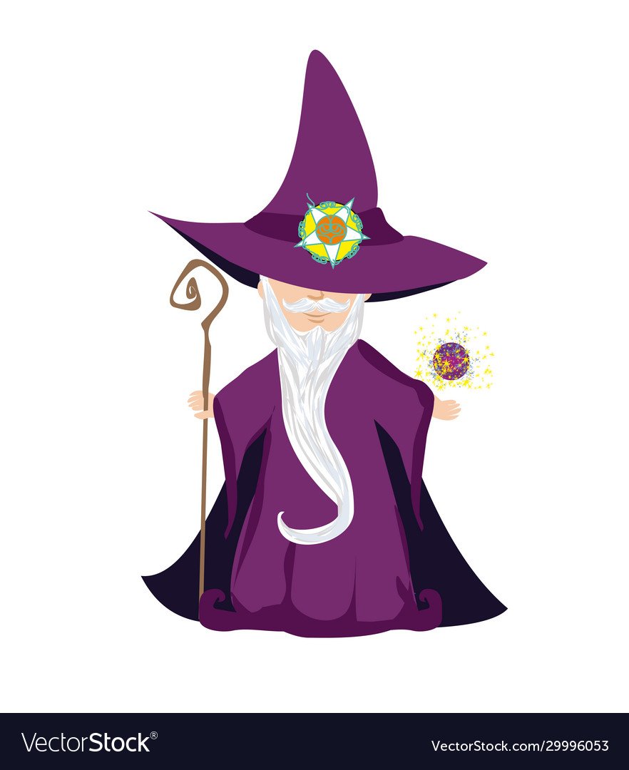 Волшебник с волшебной палочкой арт