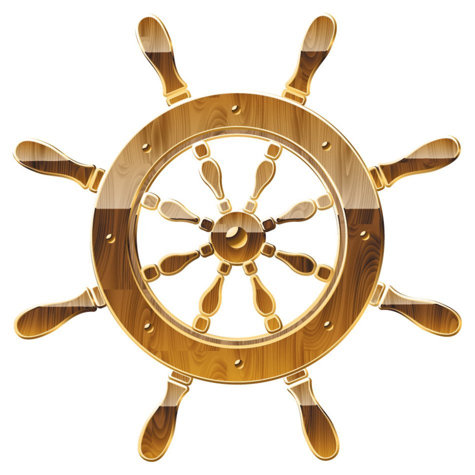 Красивый штурвал корабля
