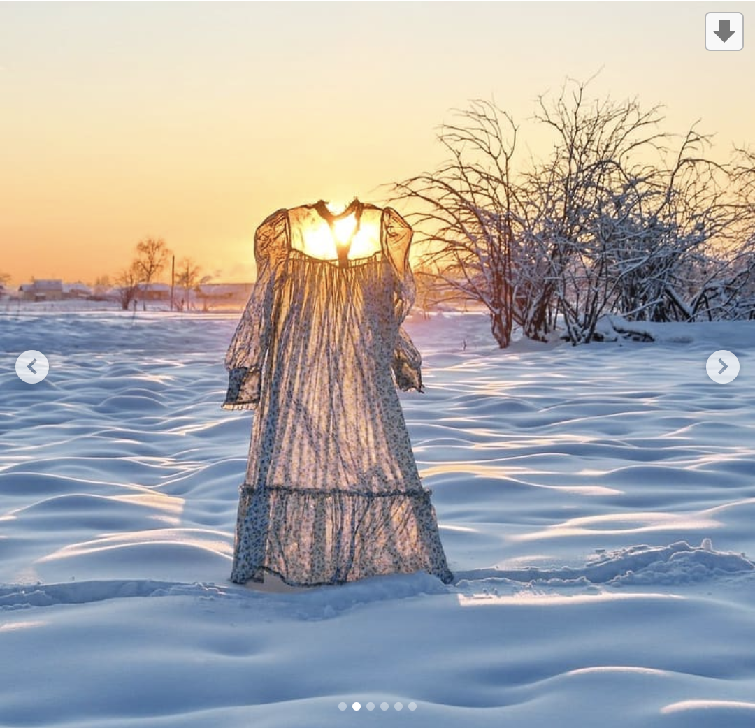 Платье на морозе