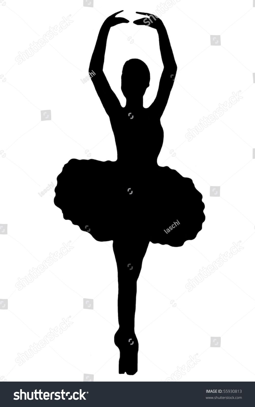 Балерина трафарет