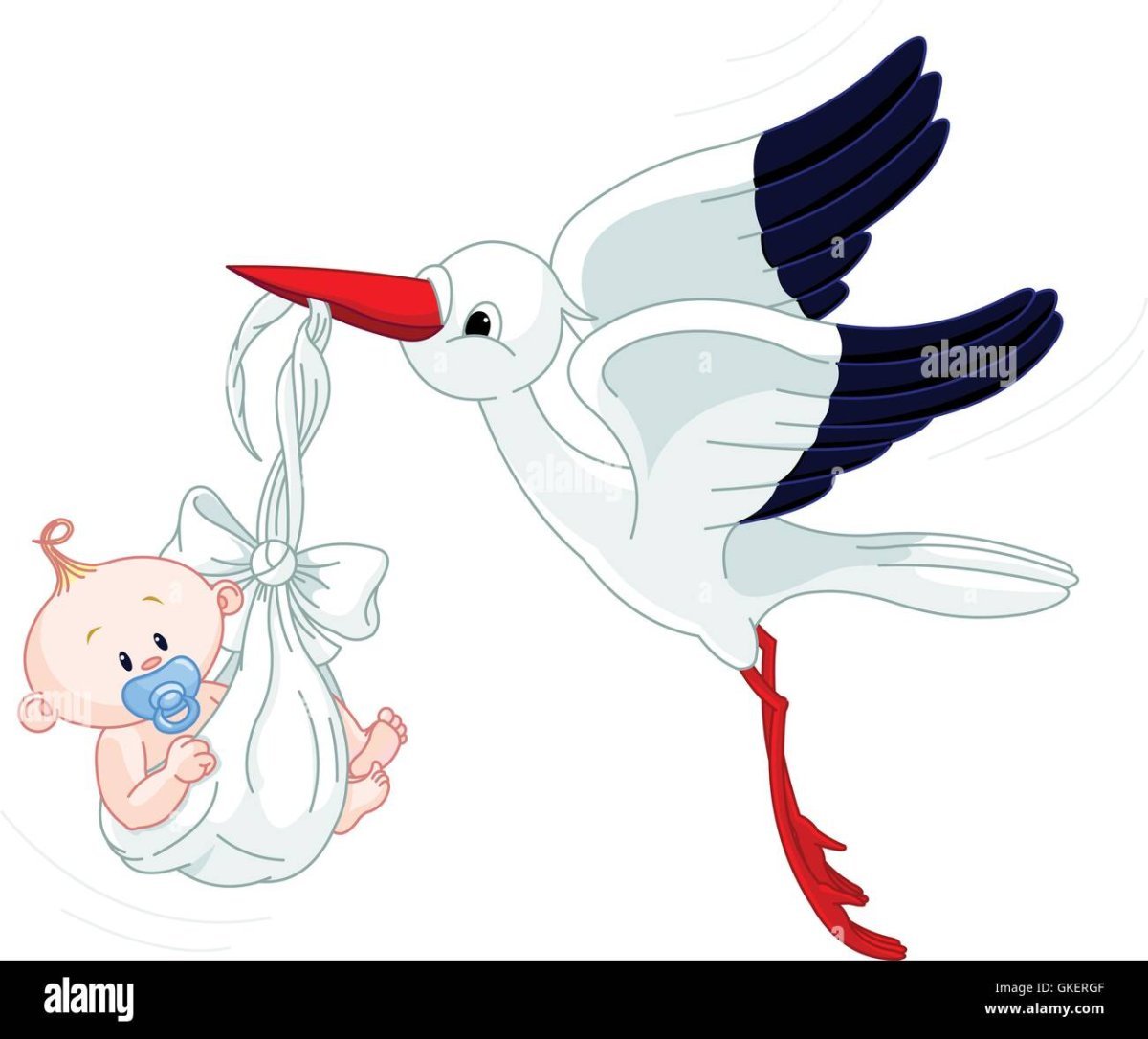 Аист с ребеночком