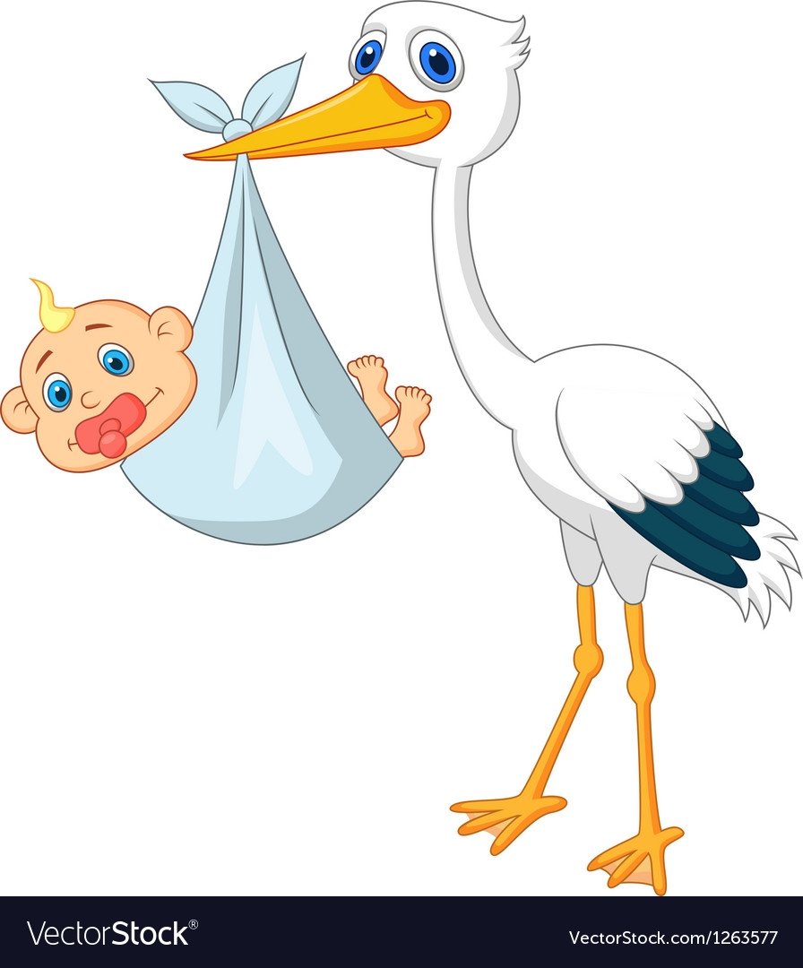 Аист с ребенком