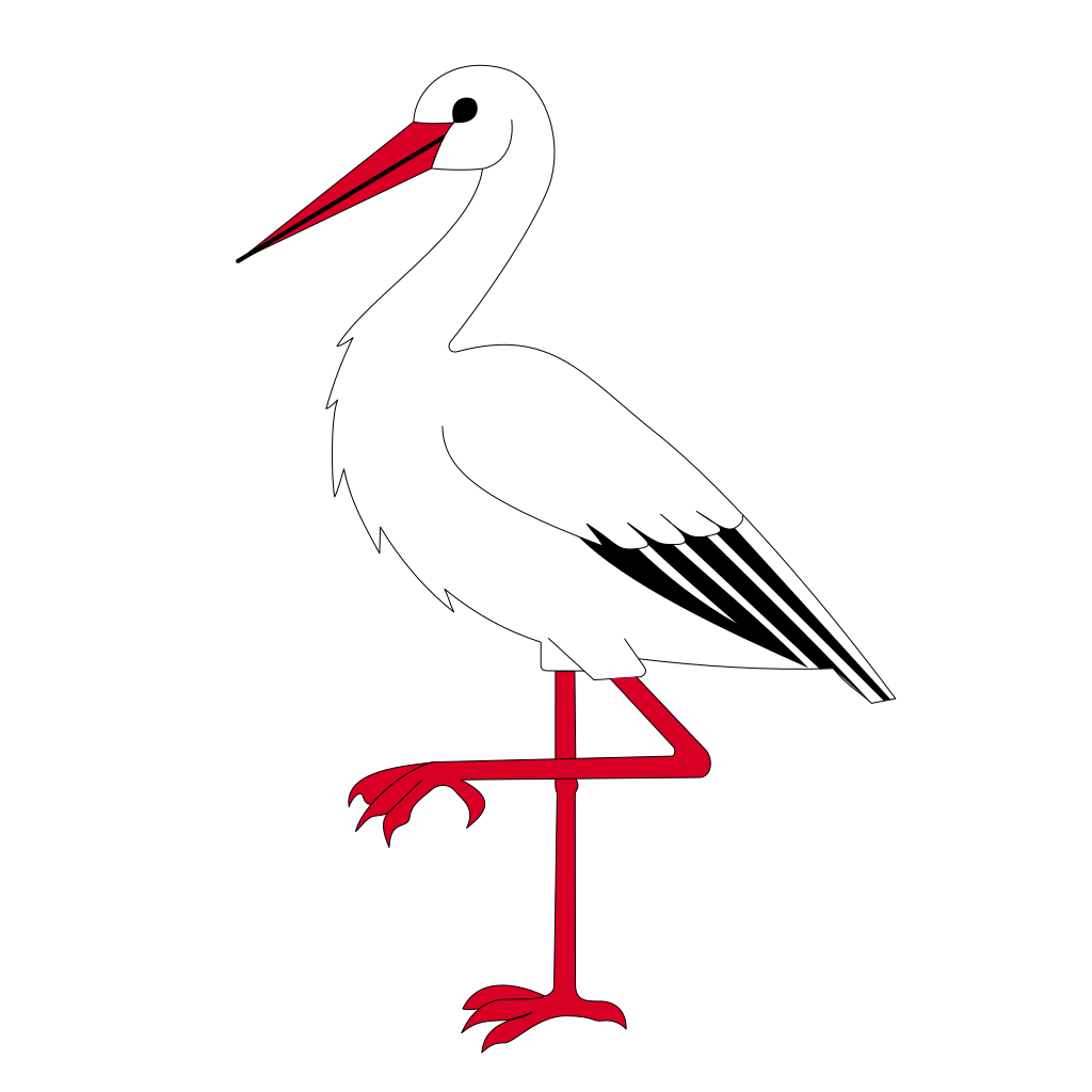 Аист с ребенком