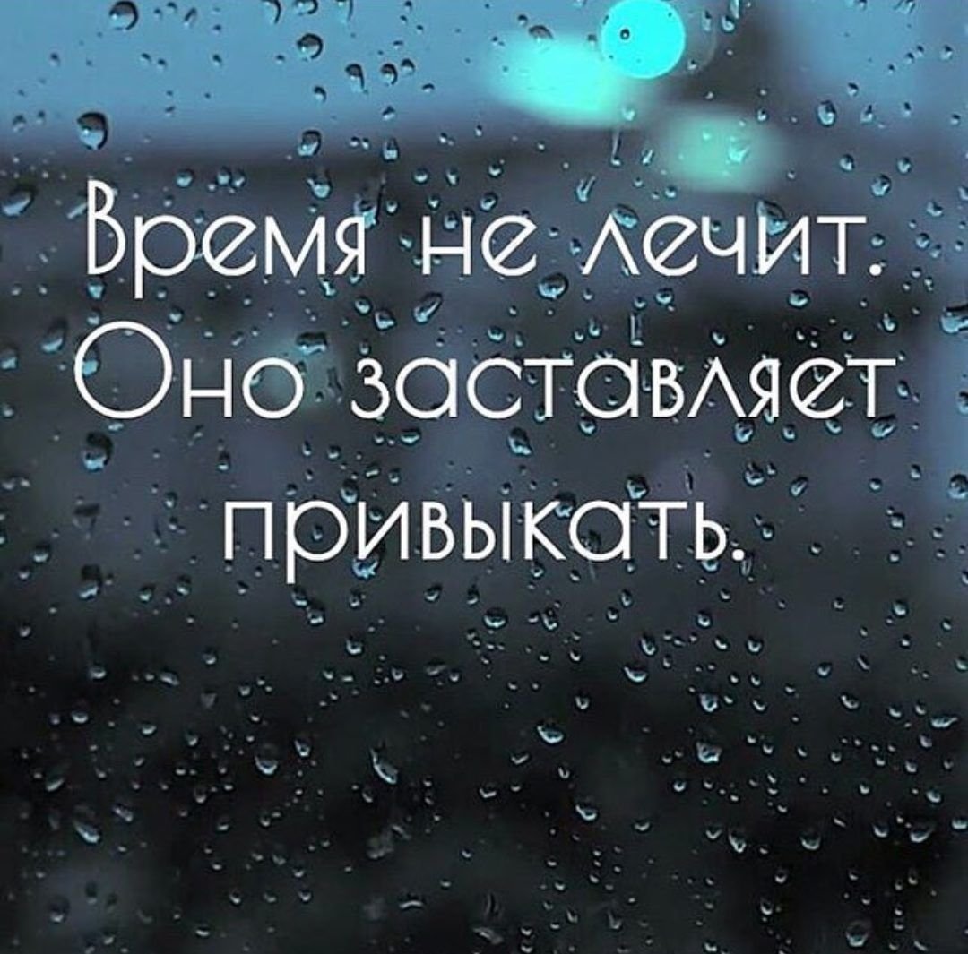 Время не лечит оно заставляет привыкать