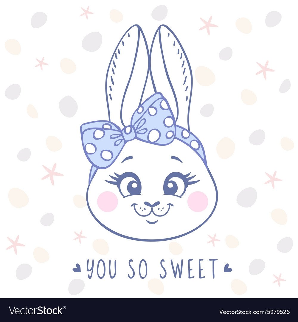 Мордочка зайки трафарет