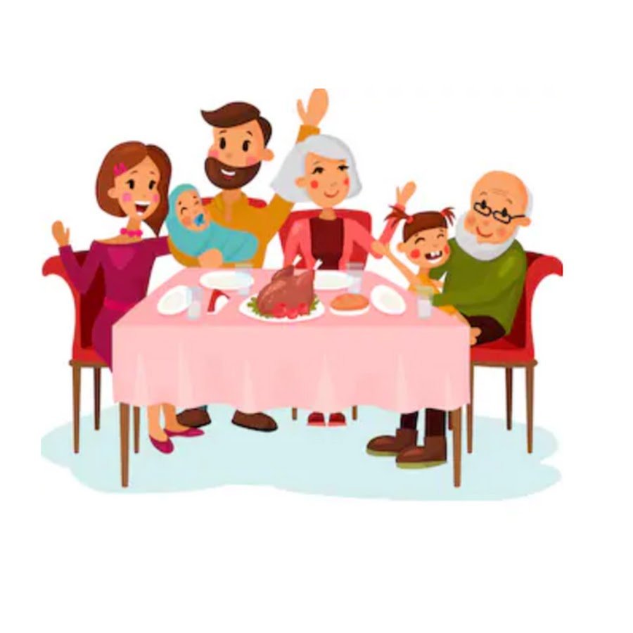 Семейный ужин иллюстрация