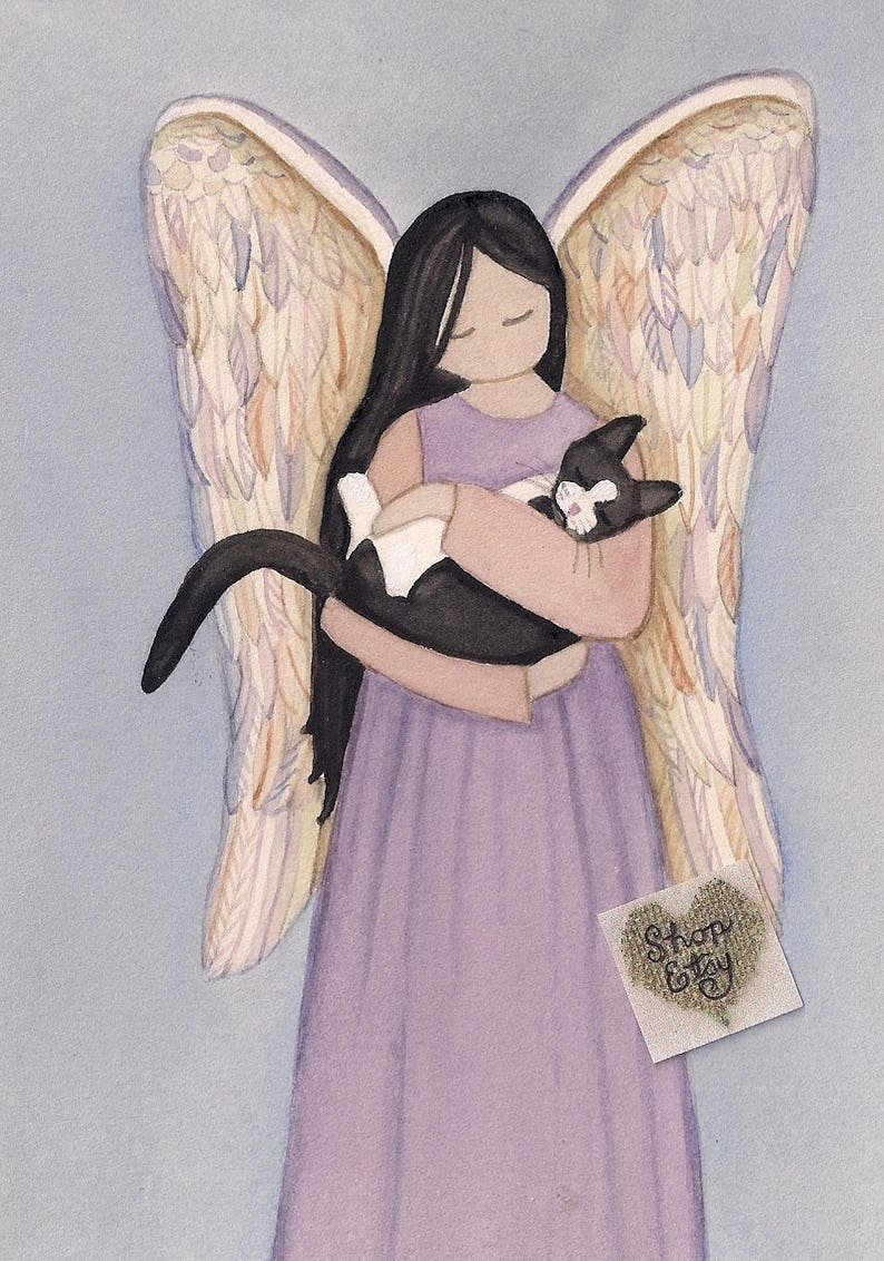 Картины Владимира Румянцева коты и ангелы