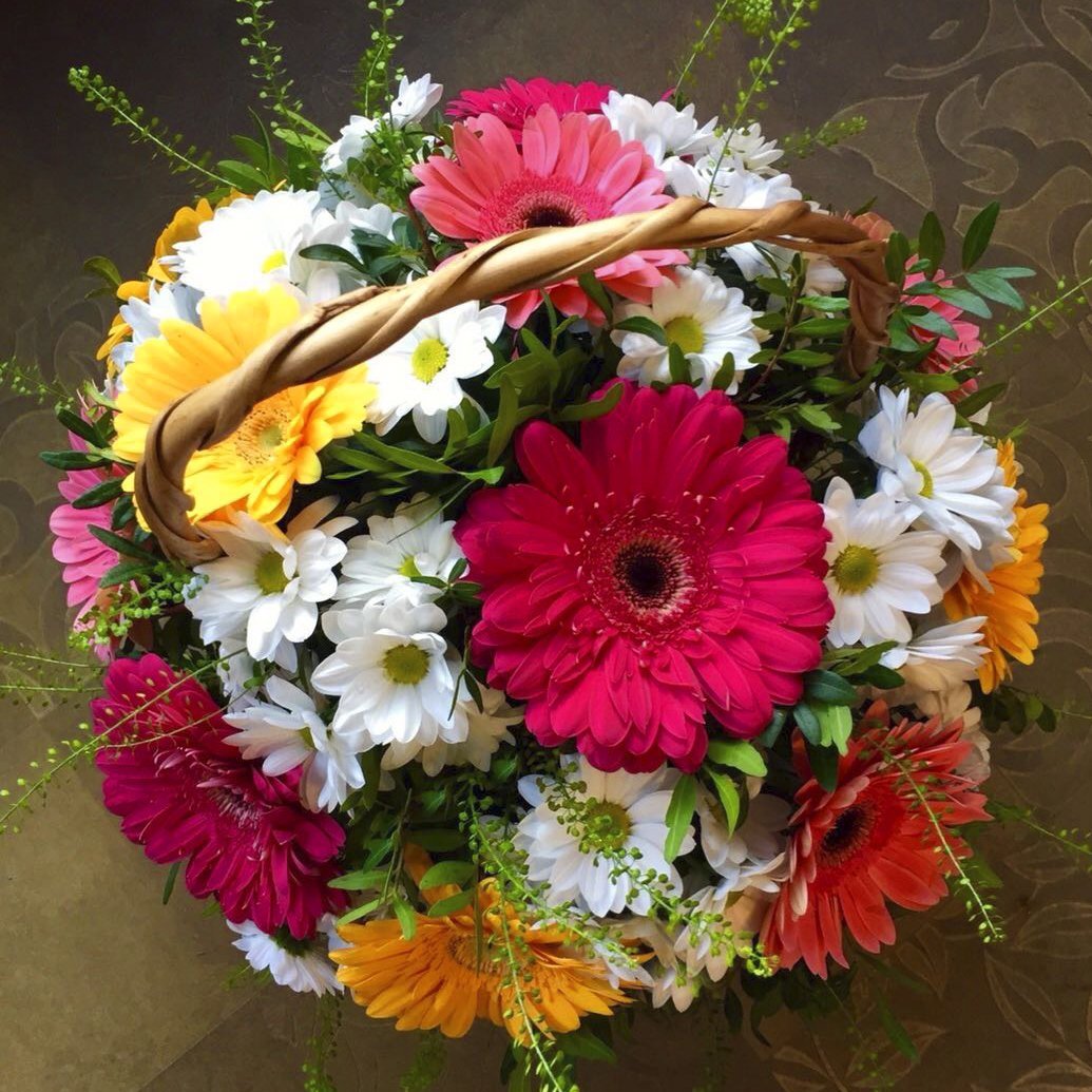 Букет "герберы и ромашки"