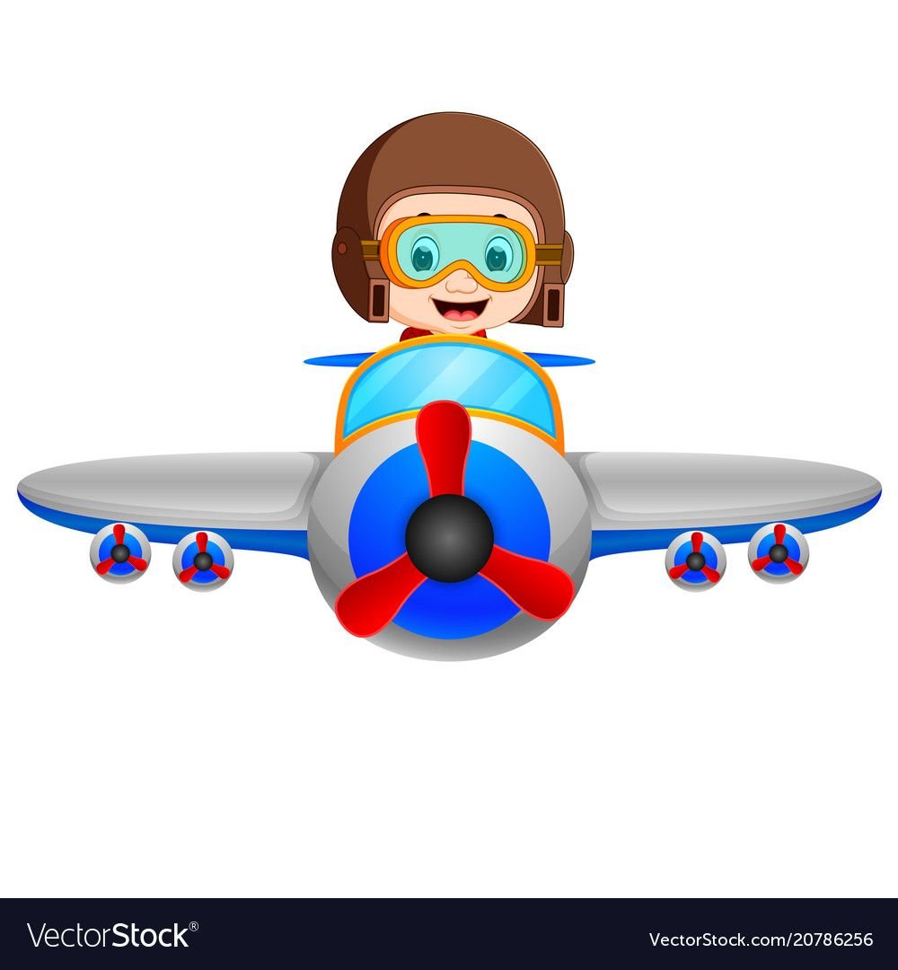 Самолетик с пилотом детский