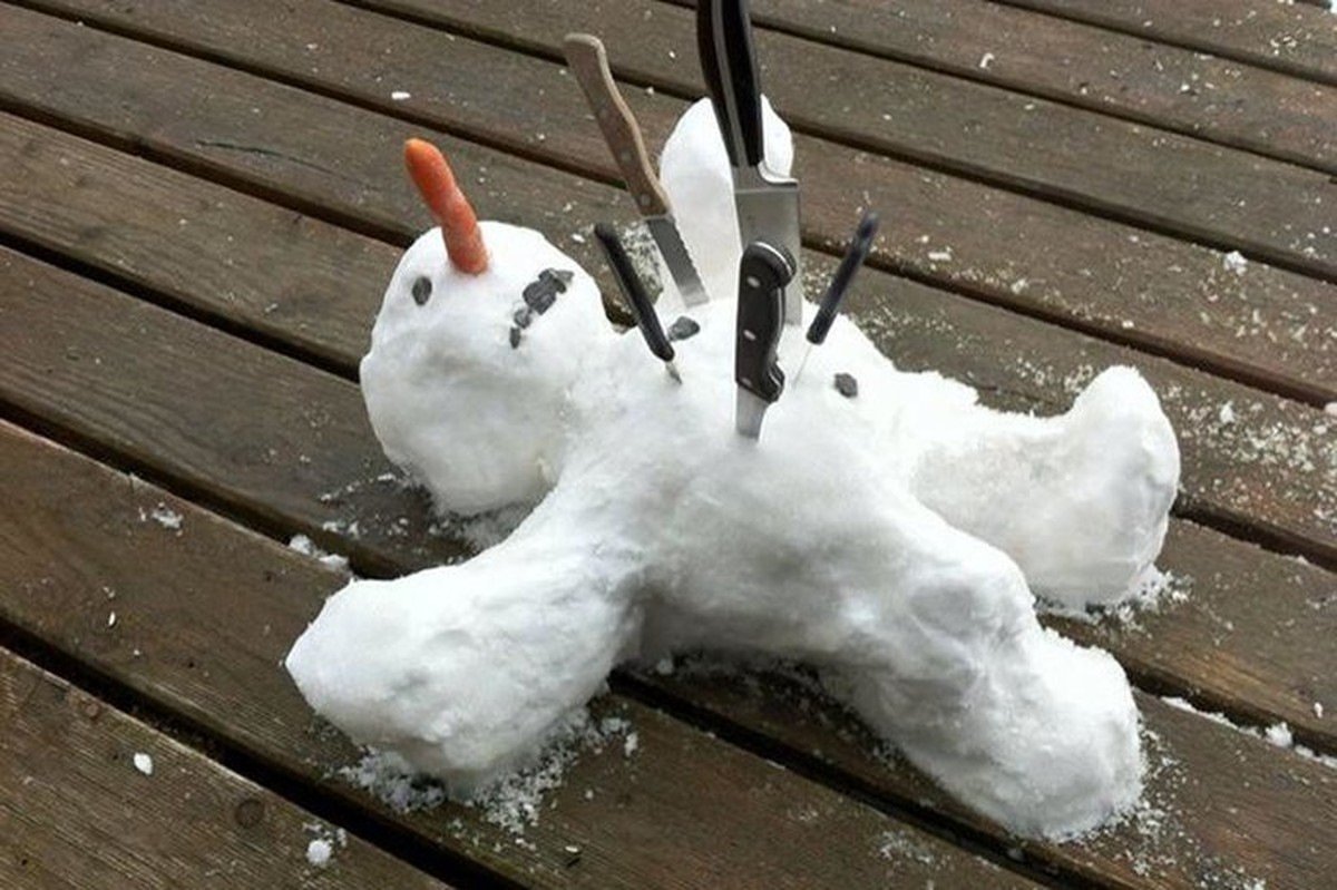 Смешное про снегопад