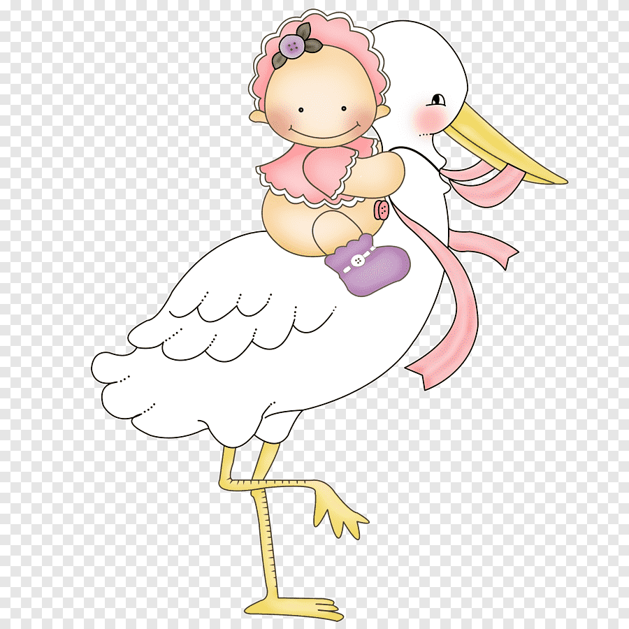 Аист с младенцем