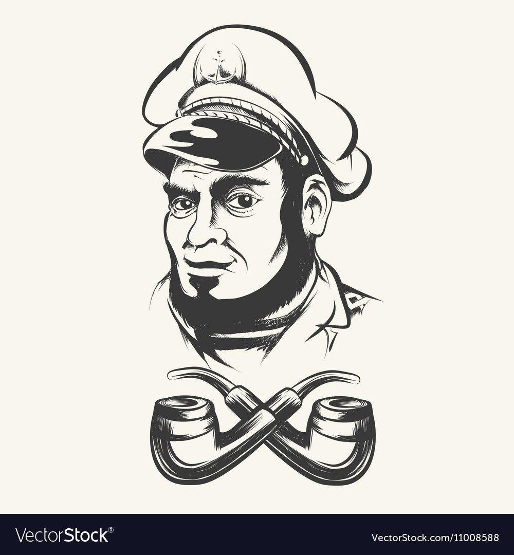 Рисунок боцмана с трубкой