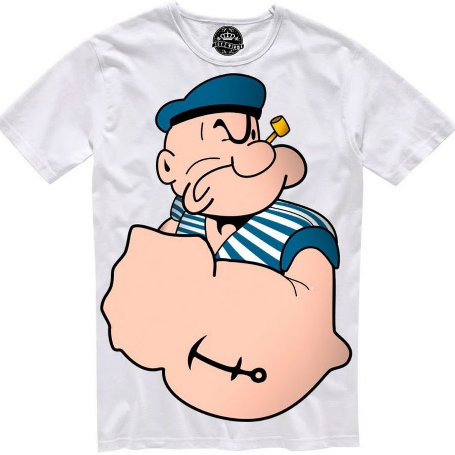 Моряк Папай в тельняшке