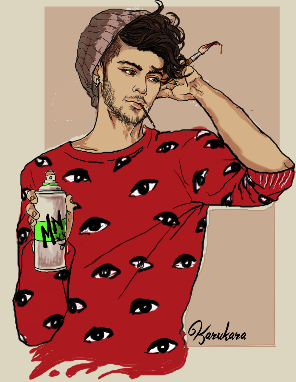 Нарисованный мужик