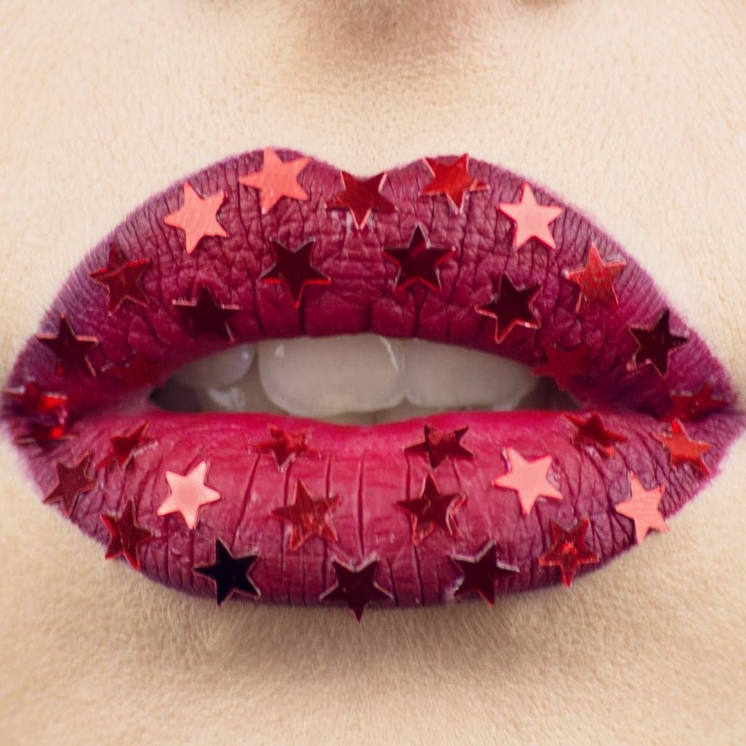 Необычный макияж губ