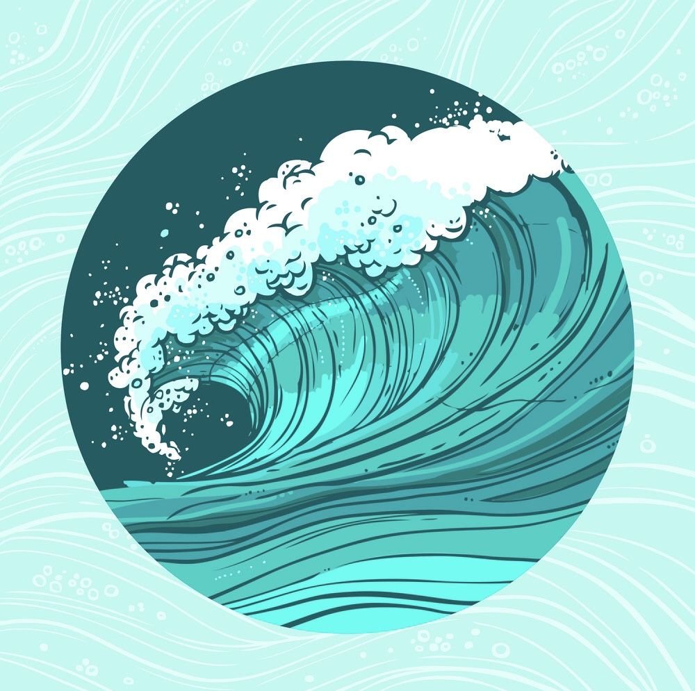 Морская волна вектор