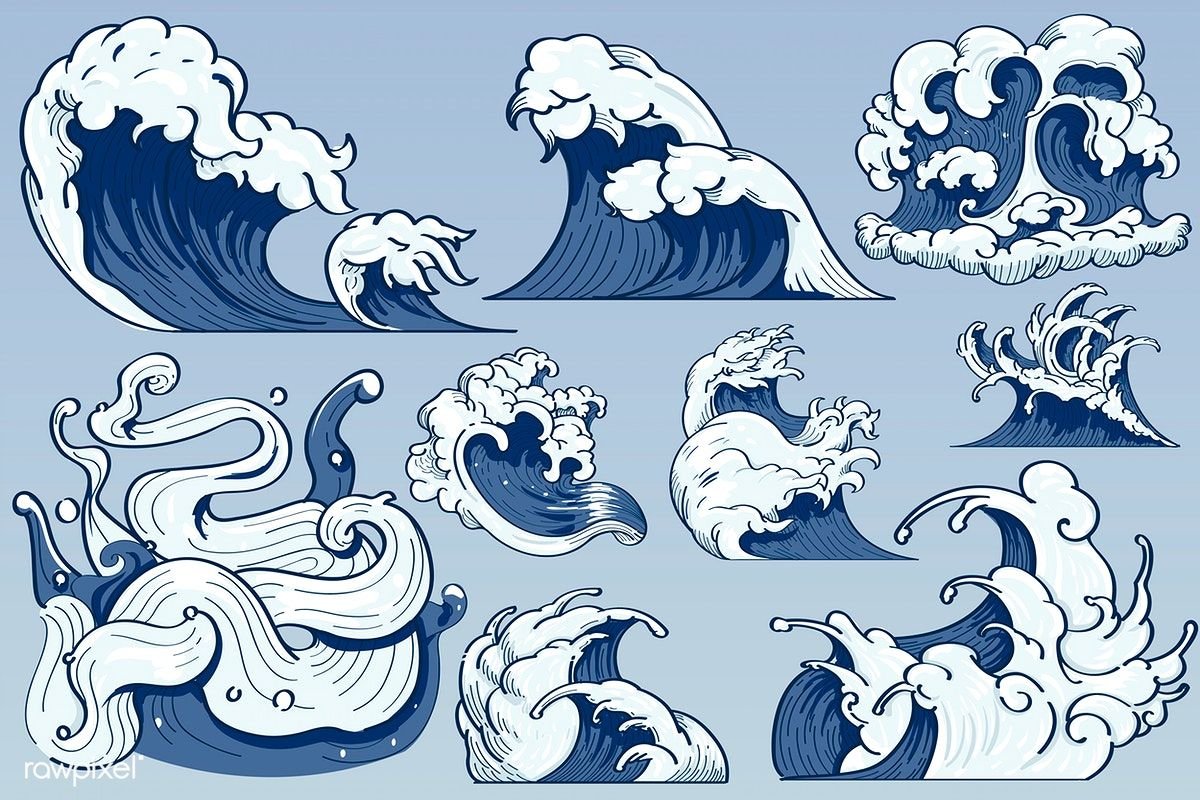 Китайский орнамент волны