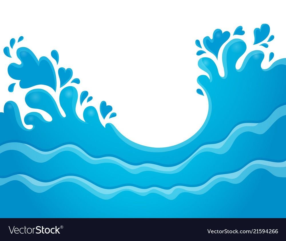 Волны реки рисунок