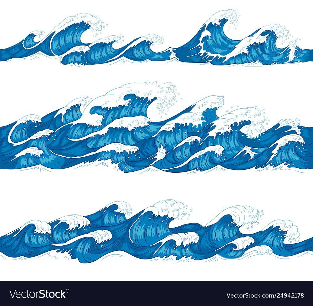 Морская волна эскиз