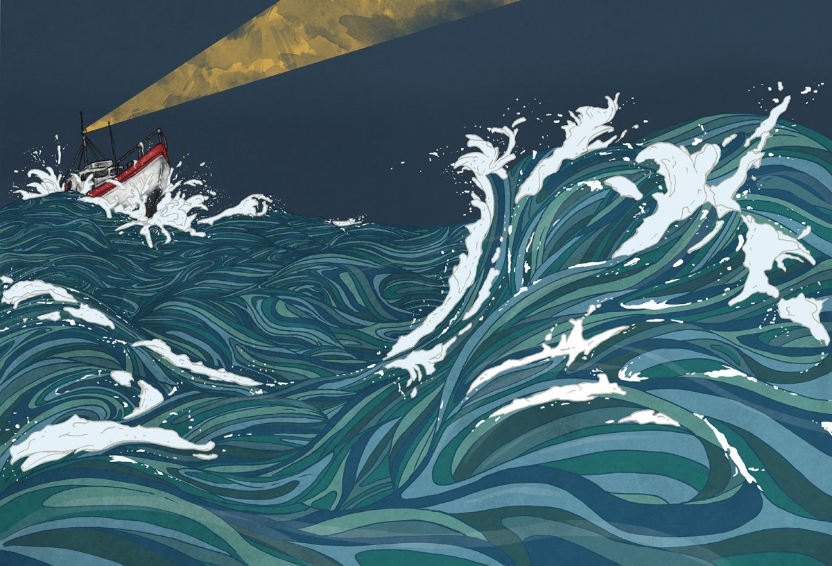 Океан в иллюстраторе