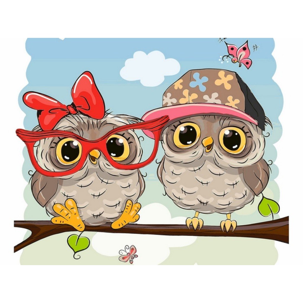 Сова картинка мультяшная