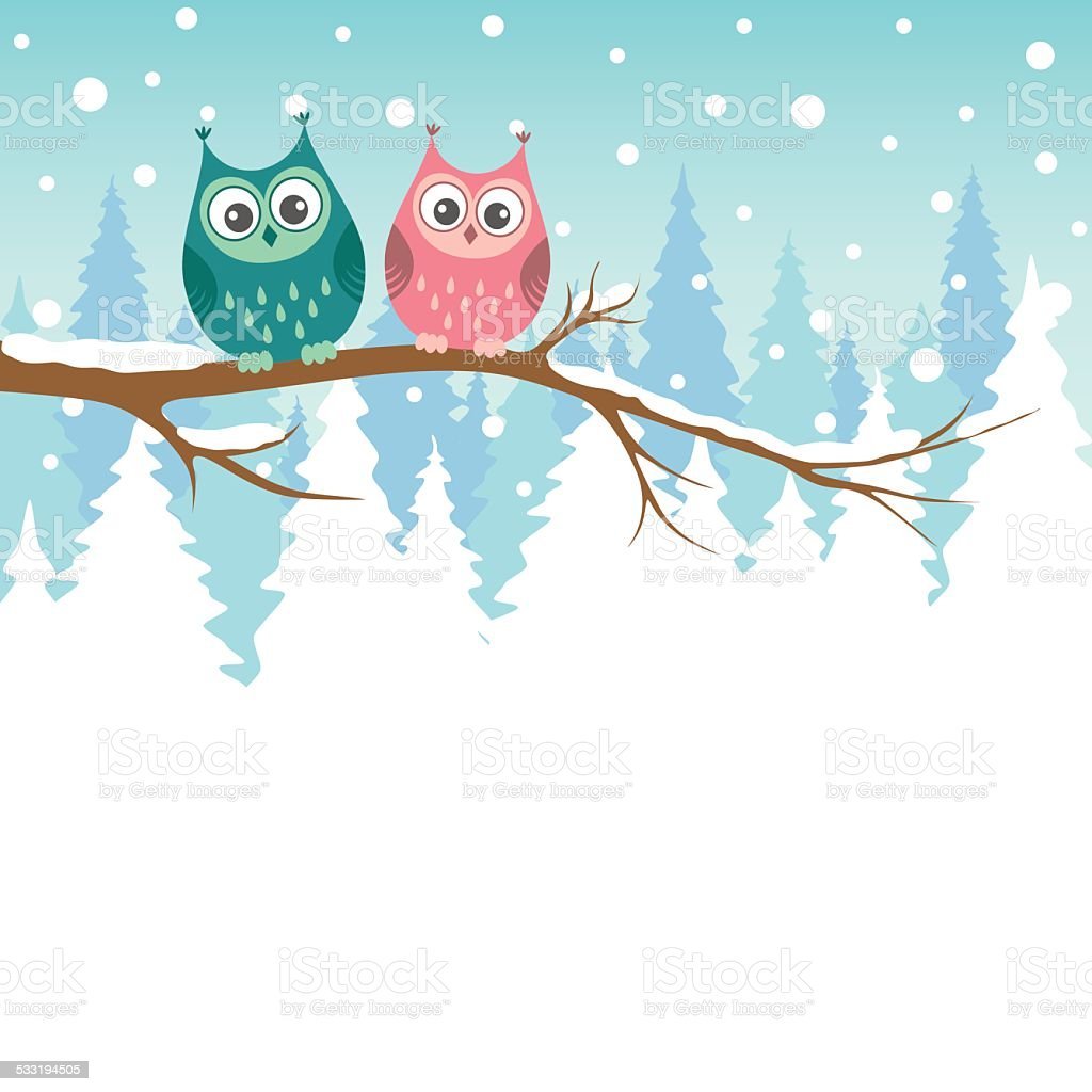 Рамка зимняя Сова