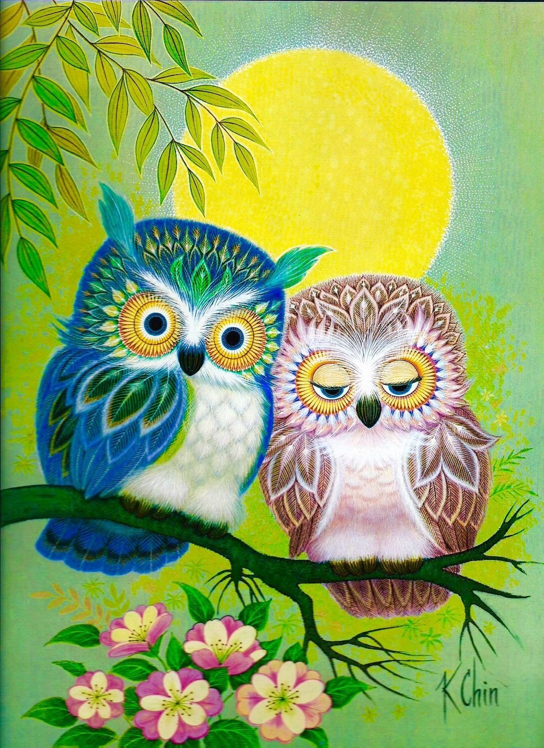 Алмазная мозаика Совенок на ветке